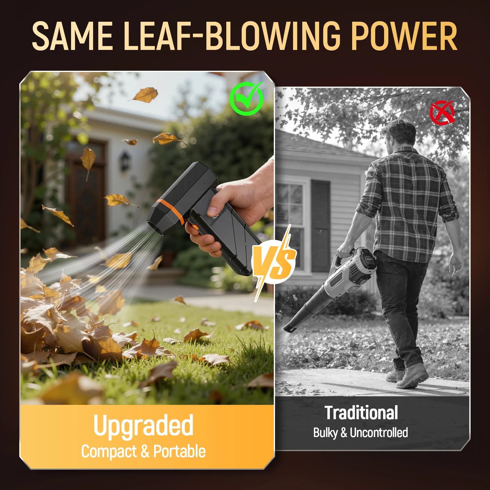 Compressed Air Duster Cordless Leaf Blower, 180000RPM Brushless Motor Violent TurboFan, Electric Air Turbo Duster Blower, 4 Gears Adjustable with LED Light Electric Air Blower for PC, Keyboard, Electronics and Outdoor, Workbench - Image 9