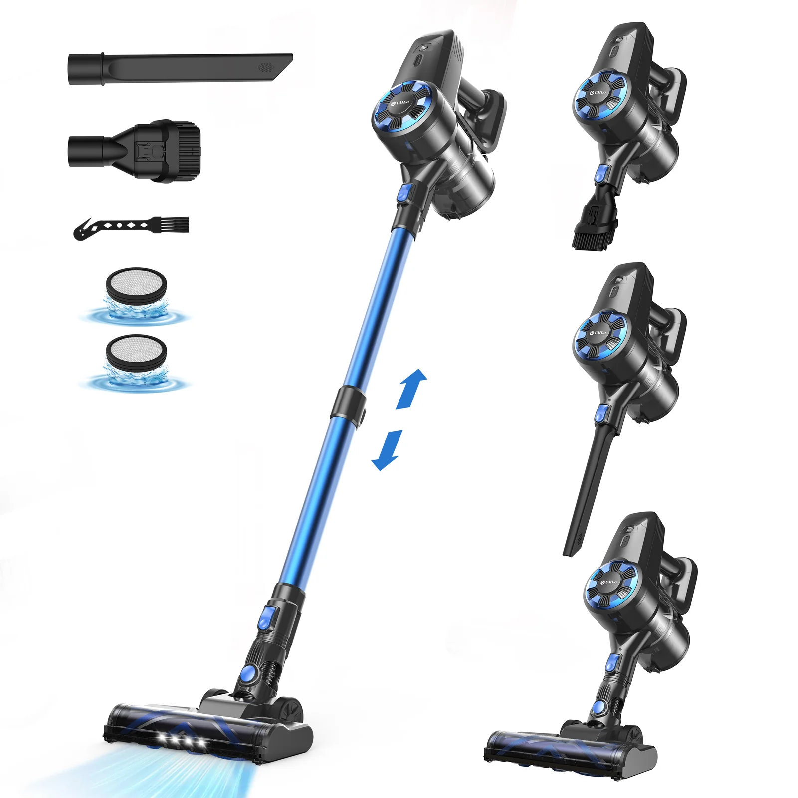 INSE Cordless Vacuum Cleaner,Ultra-Lightweight,LED Headlights,Removable Handheld Vacuum for Pet Hair Carpet Hardfloors,N3P Green - Image 3