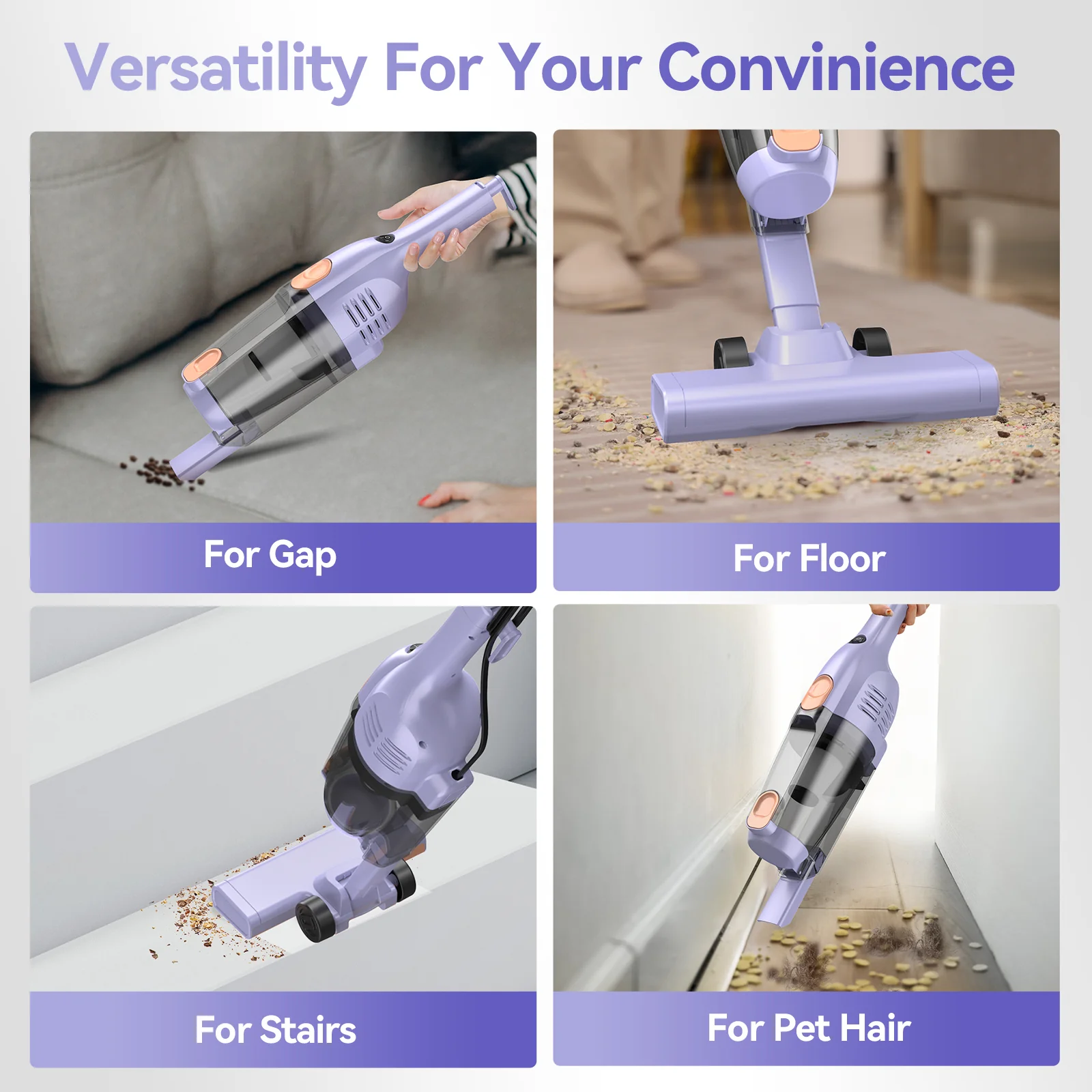 INSE R6X Corded Stick Vacuum Cleaner for Hard floors 15KPa Suction with 600W Motor - Image 3
