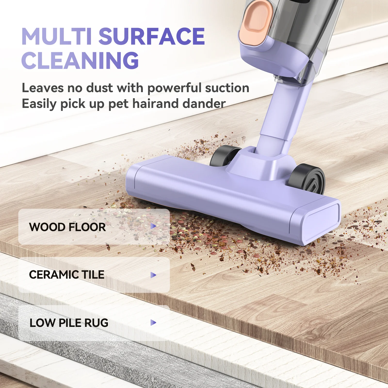 INSE R6X Corded Stick Vacuum Cleaner for Hard floors 15KPa Suction with 600W Motor - Image 4