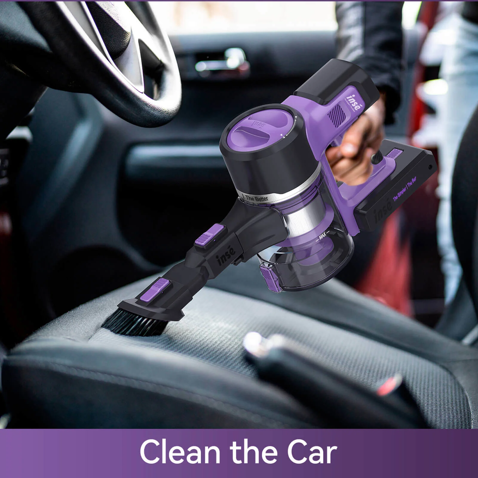 INSE S10 Cordless Vacuum For Pet Hair Power Saving with 26Kpa Powerful Suction - Image 3