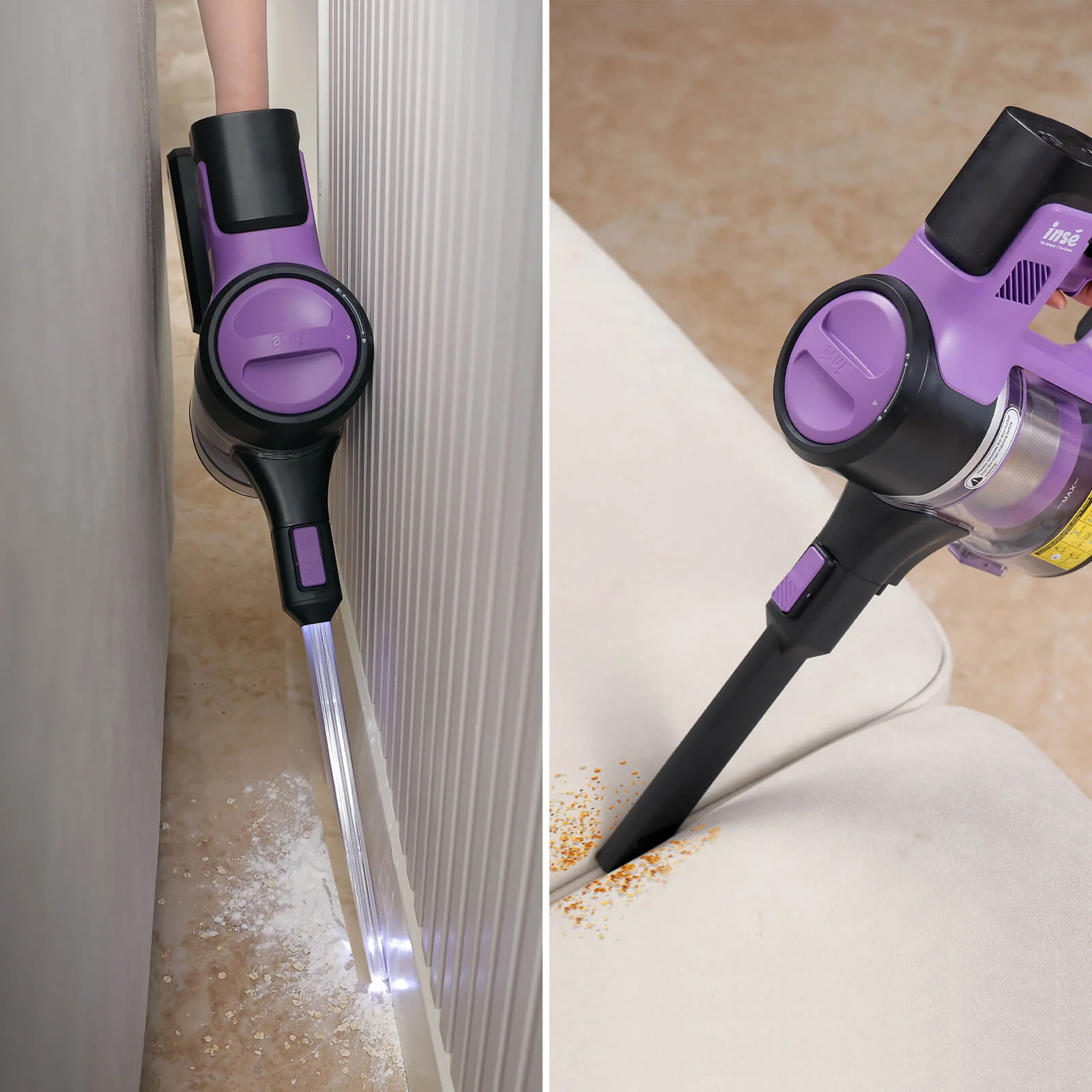 INSE S10 Cordless Vacuum For Pet Hair Power Saving with 26Kpa Powerful Suction - Image 5