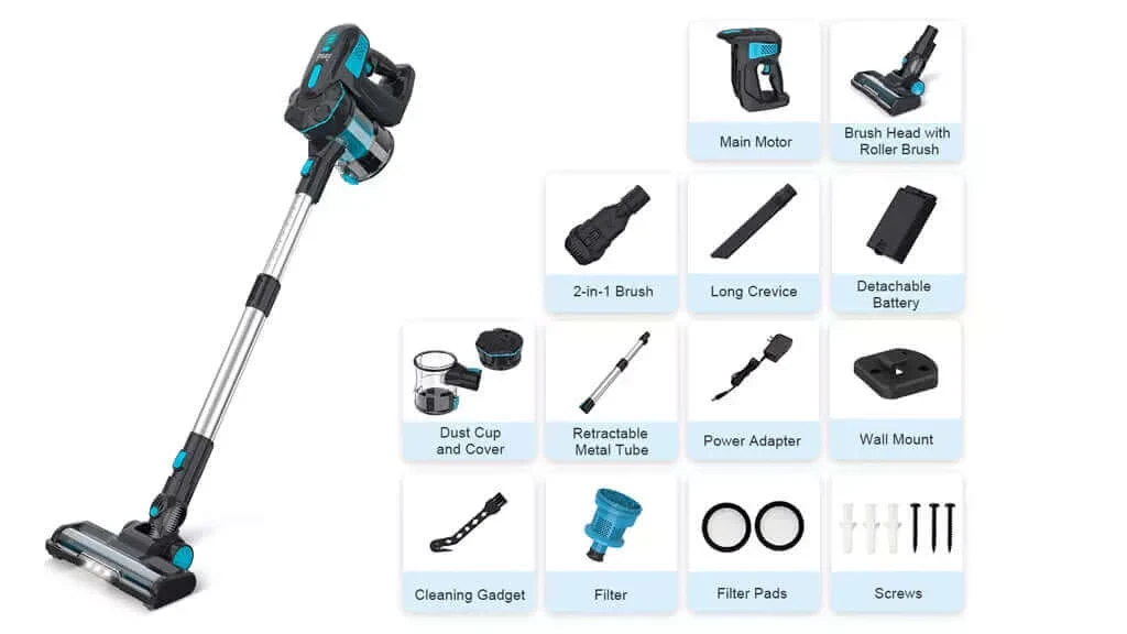INSE V770 Cordless Vacuum Cleaner 12KPA Suction Power for Harwood Floor Cleaning - Image 7