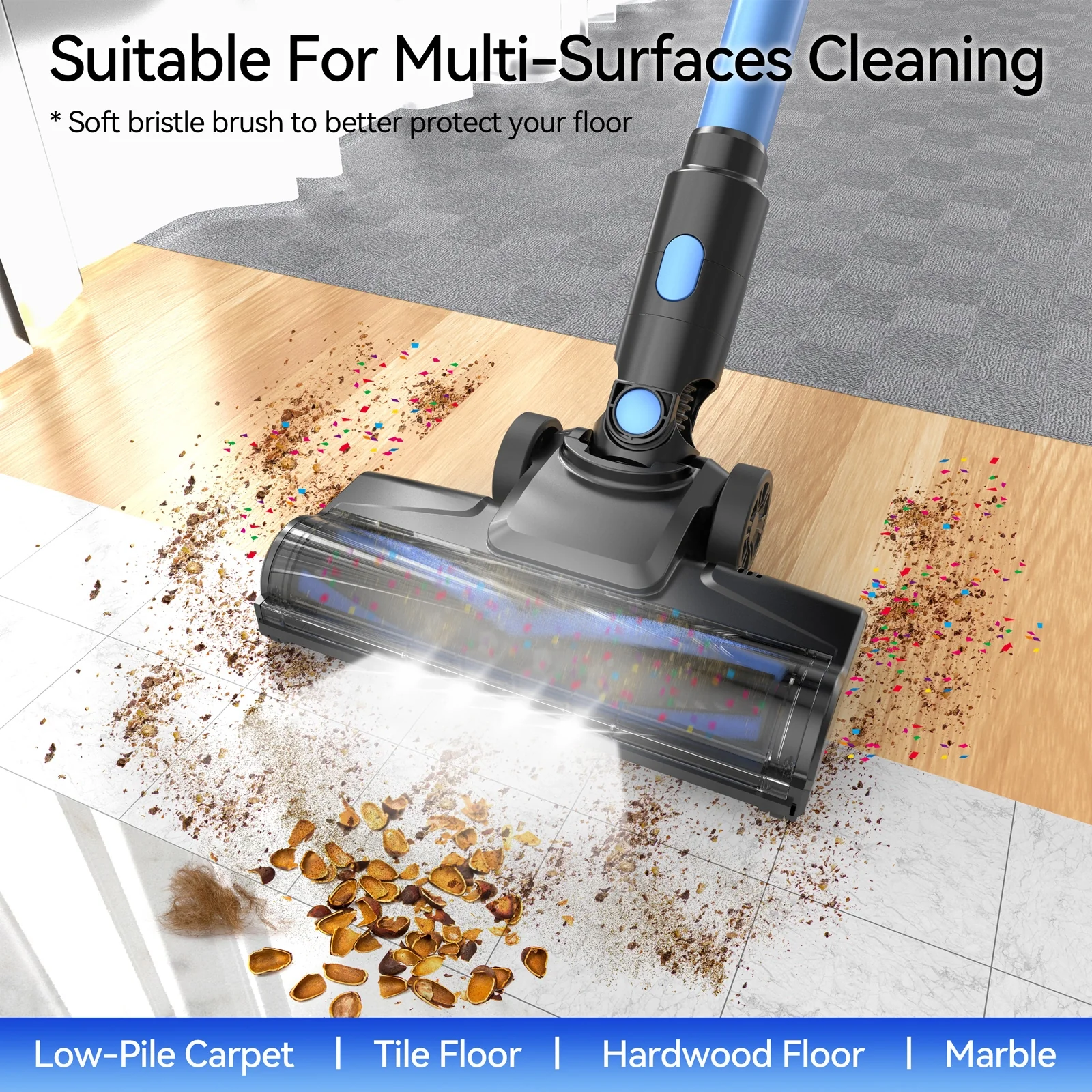 N8 Cordless Stick Vacuum Cleaner for Home Hardwood Floor Carpet Pet Hair - Image 3