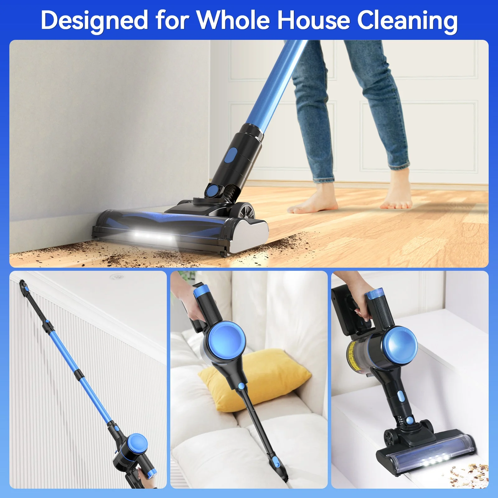 N8 Cordless Stick Vacuum Cleaner for Home Hardwood Floor Carpet Pet Hair - Image 5
