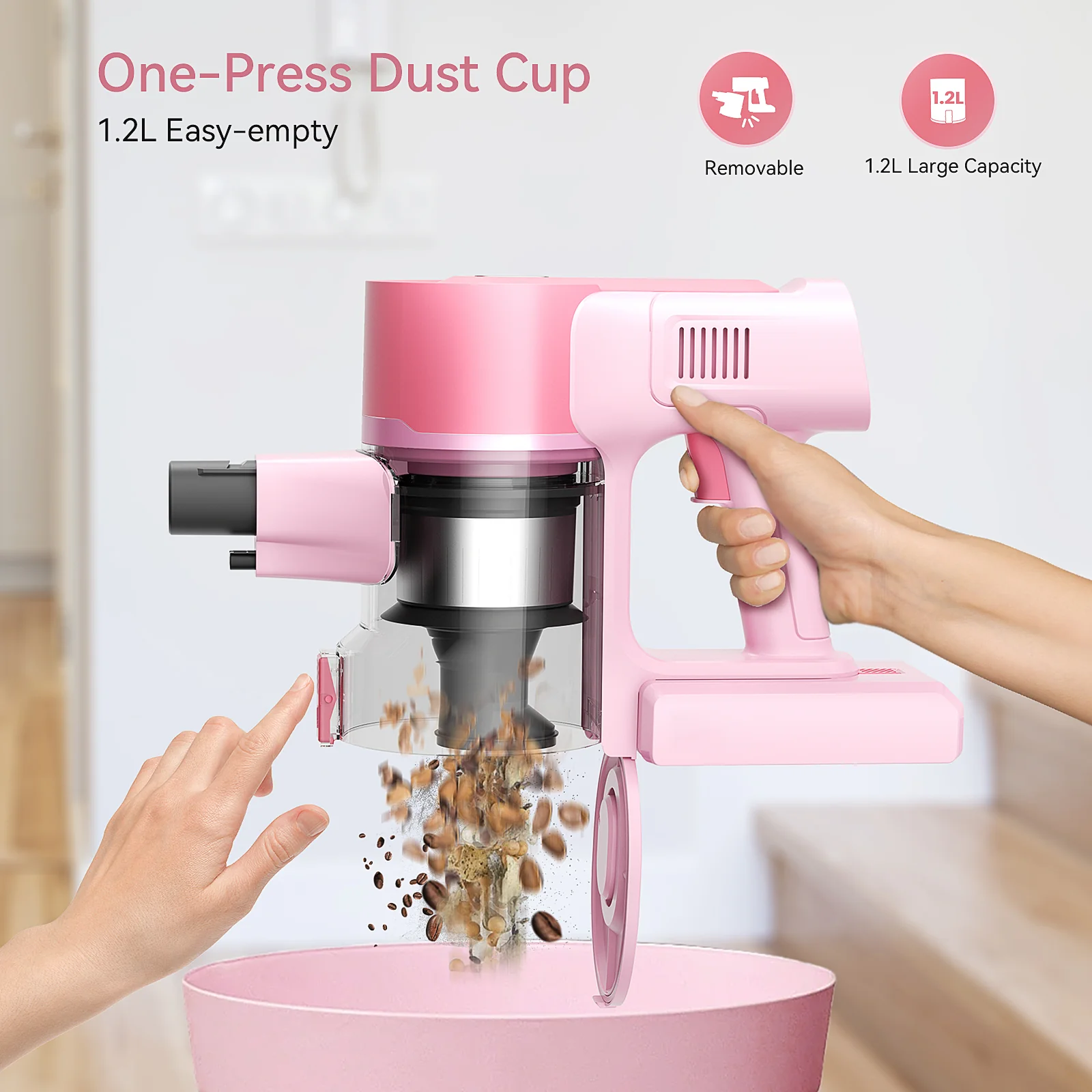 S11 PRO Cordless Vacuum Cleaner, with 30Kpa 350W Suction, Max 50 Min Runtime for Hard Floor Pet Hair - Image 3