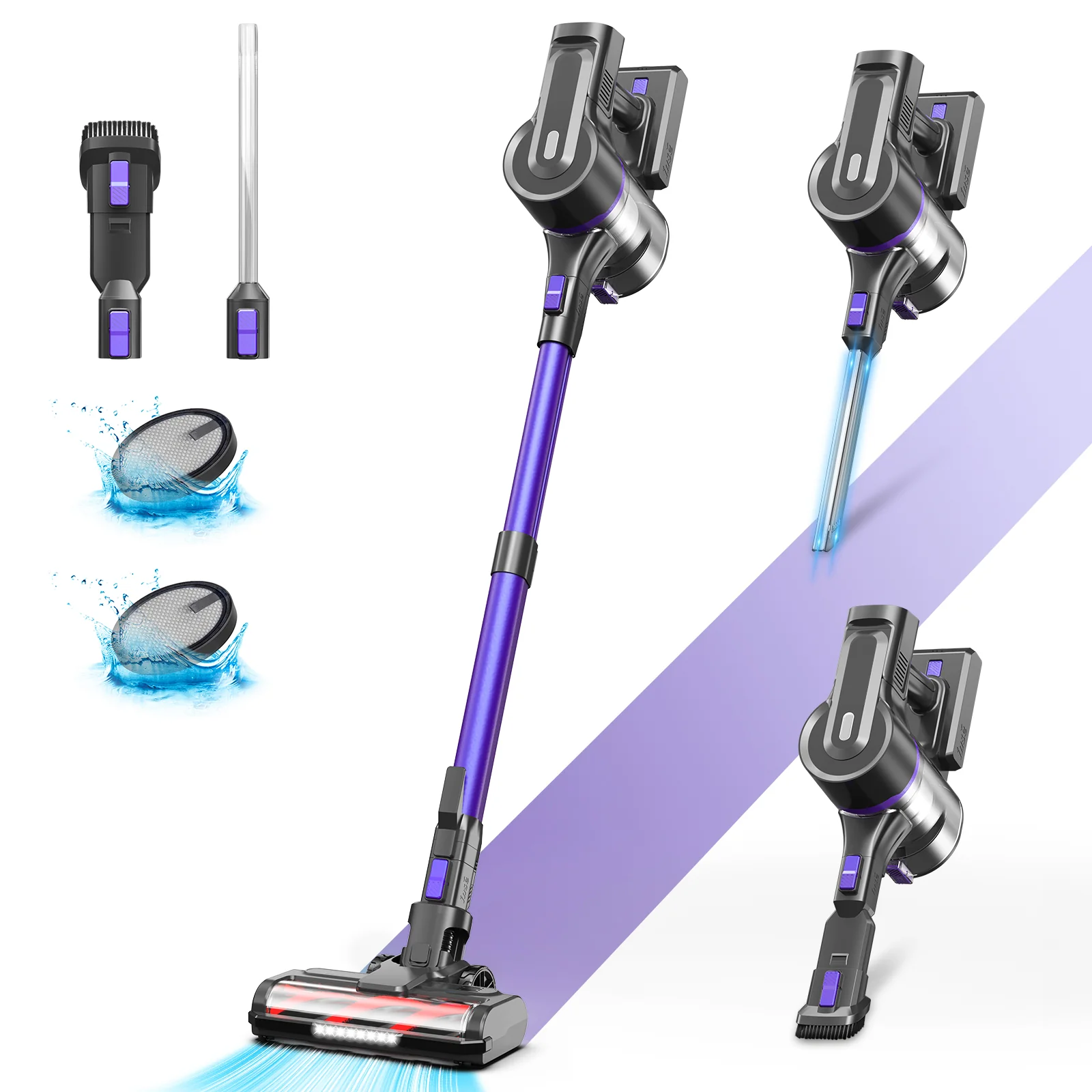 S11 PRO Cordless Vacuum Cleaner, with 30Kpa 350W Suction, Max 50 Min Runtime for Hard Floor Pet Hair - Image 6